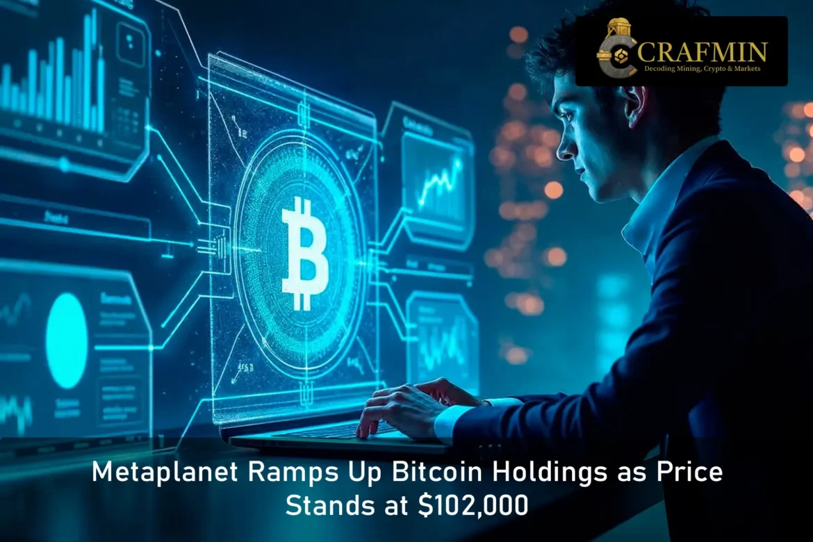 Metaplanet Ramps Up Bitcoin Holdings as Price Stands at $102,000