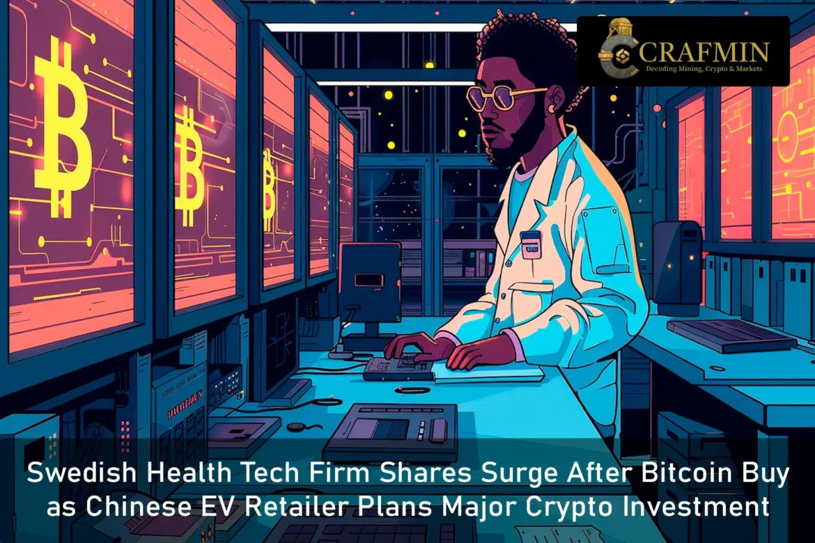 Swedish Health Tech Firm Shares Surge After Bitcoin Buy as Chinese EV Retailer Plans Major Crypto Investment