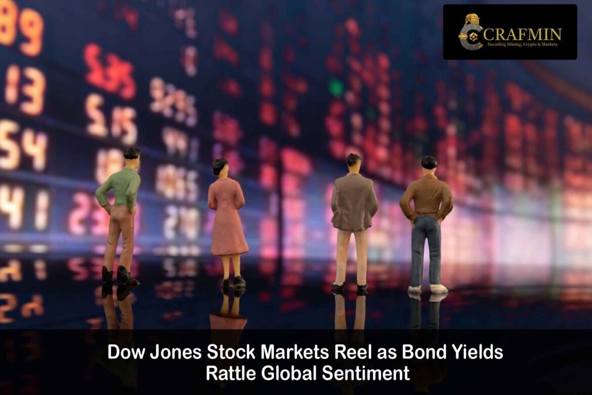 Dow Jones Stock Markets Slip as Bond Yields Surge