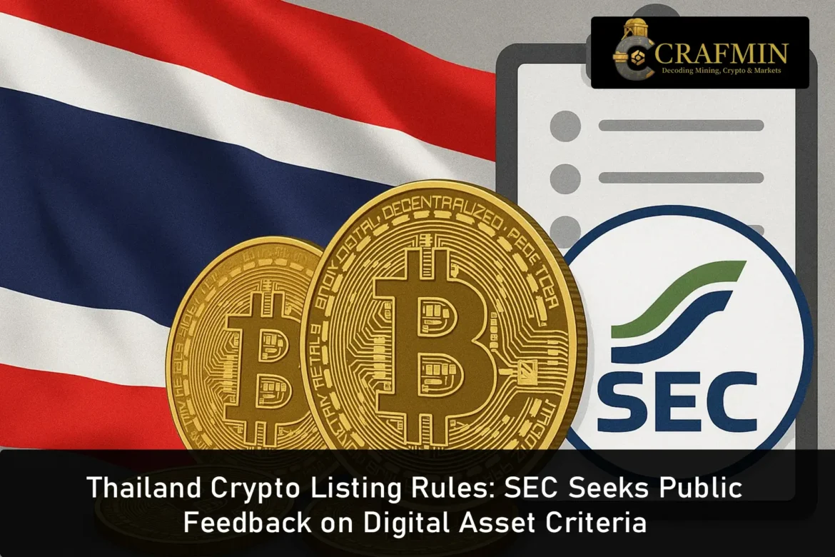 Thailand Crypto Listing Rules SEC Seeks Public Feedback on Digital Asset Criteria
