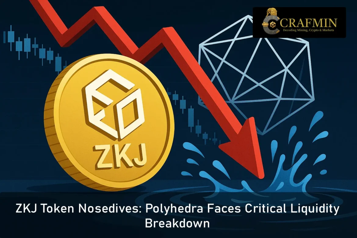 ZKJ Token Nosedives Polyhedra Faces Critical Liquidity Breakdown