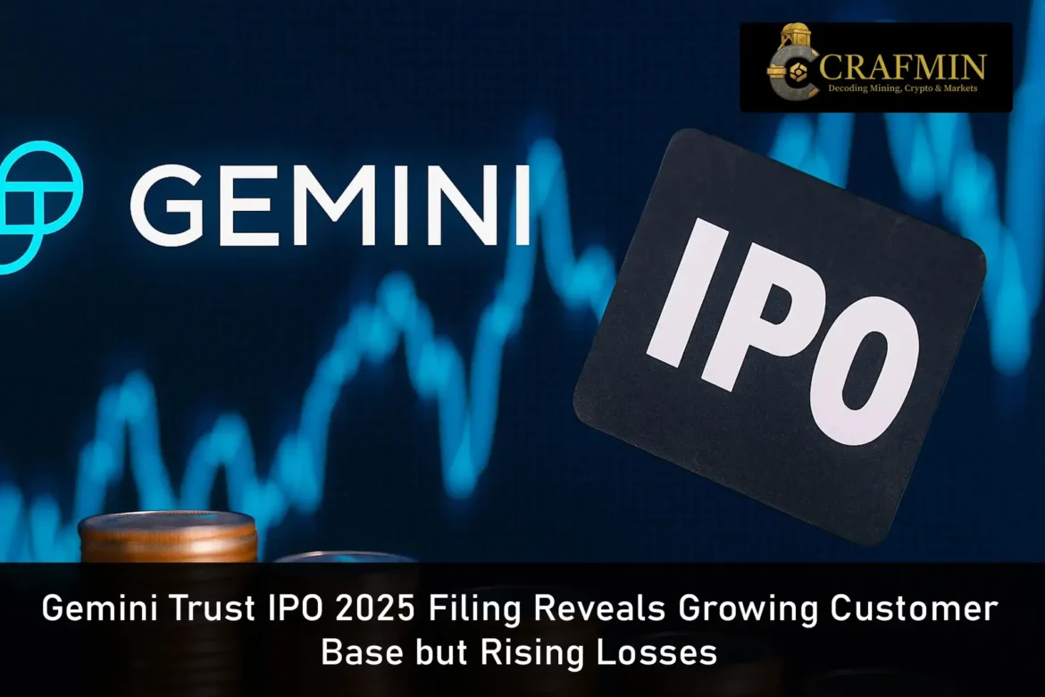 Gemini Trust IPO 2025 Filing Reveals Growing Customer Base but Rising Losses