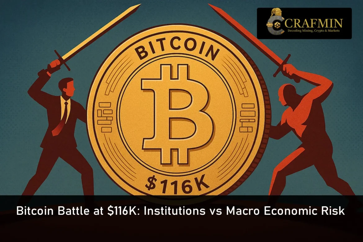 Bitcoin Battle at $116K Institutions vs Macro Economic Risk