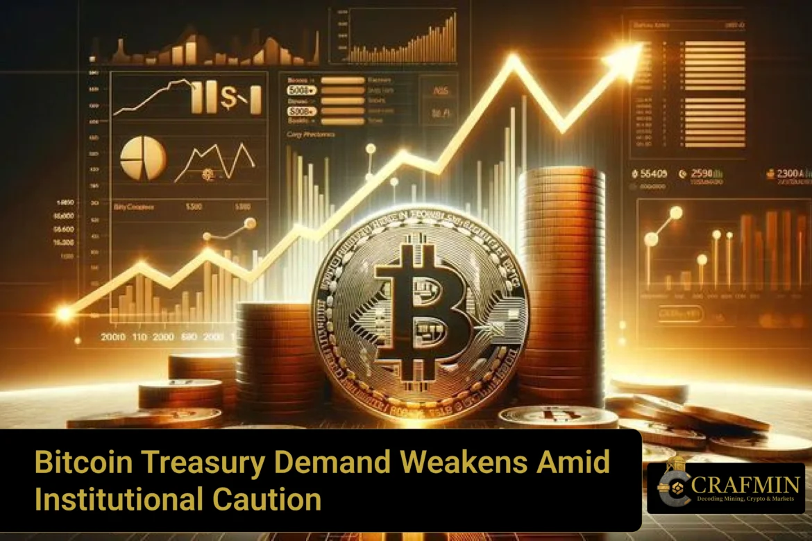 CryptoQuant shows Bitcoin treasury buys slowing with much smaller institutional purchases.