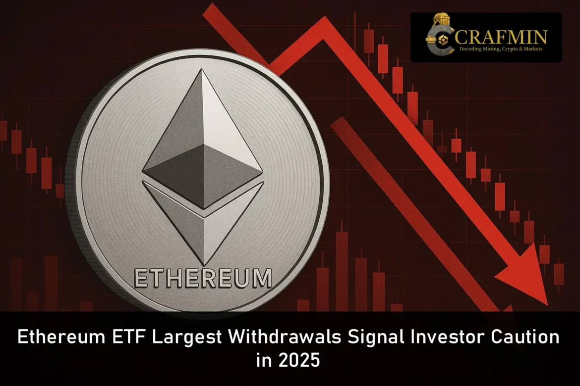 Ethereum ETF Largest Withdrawals Signal Investor Caution in 2025
