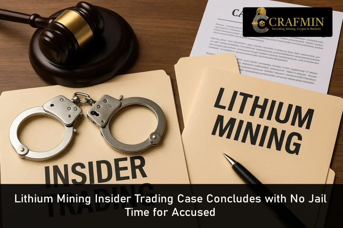 Lithium Mining Insider Trading Case Concludes with No Jail Time for Accused