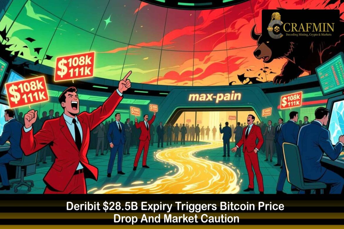 Bitcoin Drops as Deribit $28.5B Expiry Fuels Volatility