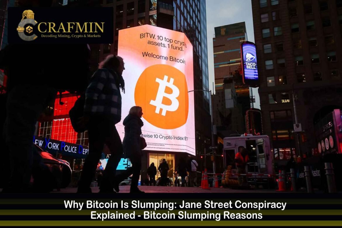 Why Bitcoin Is Slumping: Jane Street Conspiracy Explained - Bitcoin Slumping Reasons
