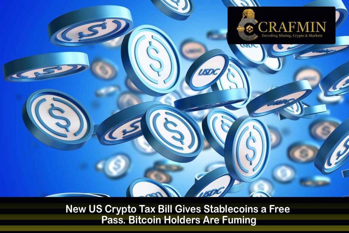 US Crypto Tax Bill Exempts Stablecoins, Ignores Bitcoin