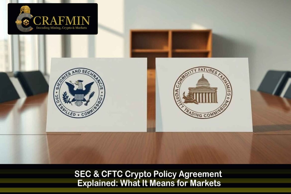 SEC–CFTC Crypto Pact: What It Means For Markets