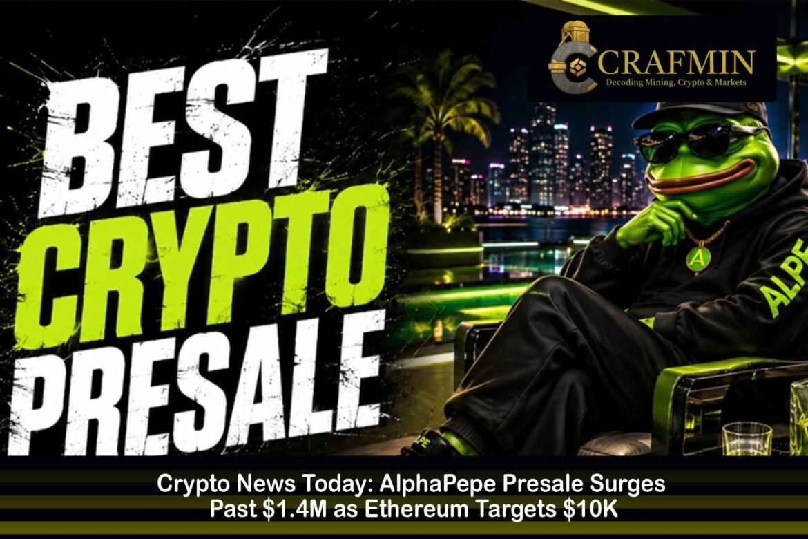 Crypto News Today: AlphaPepe Presale Surges Past $1.4M as Ethereum Targets $10K